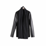 -MONICA-MOBLINE- Leather Blended Jacket